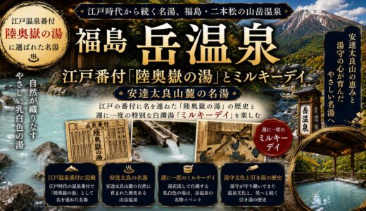 【福島・岳温泉】江戸番付「陸奥嶽の湯」とミルキーデイ｜安達太良山中腹で1200年の湯守の仕事