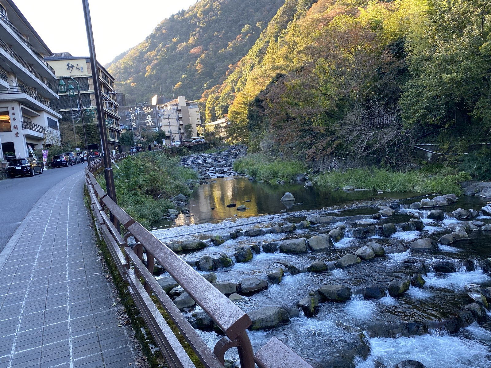 箱根湯本・早川河畔の紅葉（11月）