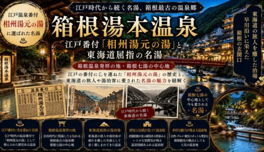神奈川・箱根湯本温泉ガイド｜江戸番付『相州湯元の湯』×釈浄定坊738年開湯と早雲寺・北条五代の戦国史
