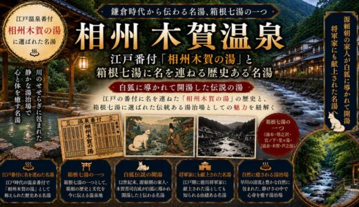 神奈川・木賀温泉ガイド｜江戸番付『相州木賀の湯』×霊泉として愛された箱根七湯の血の道の湯