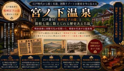 神奈川・宮ノ下温泉ガイド｜江戸番付『相州宮の下湯』×1878年富士屋ホテル創業と箱根発展の先駆的温泉