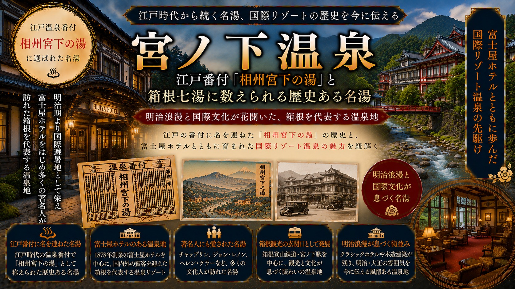 宮ノ下温泉ガイド｜江戸番付『相州宮の下湯』