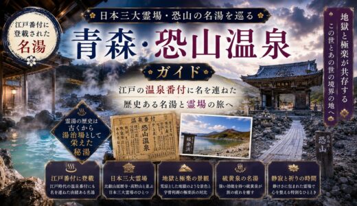 青森・恐山温泉ガイド｜江戸番付に登載された日本三大霊場の強酸性硫黄泉と5月〜10月限定の参拝旅