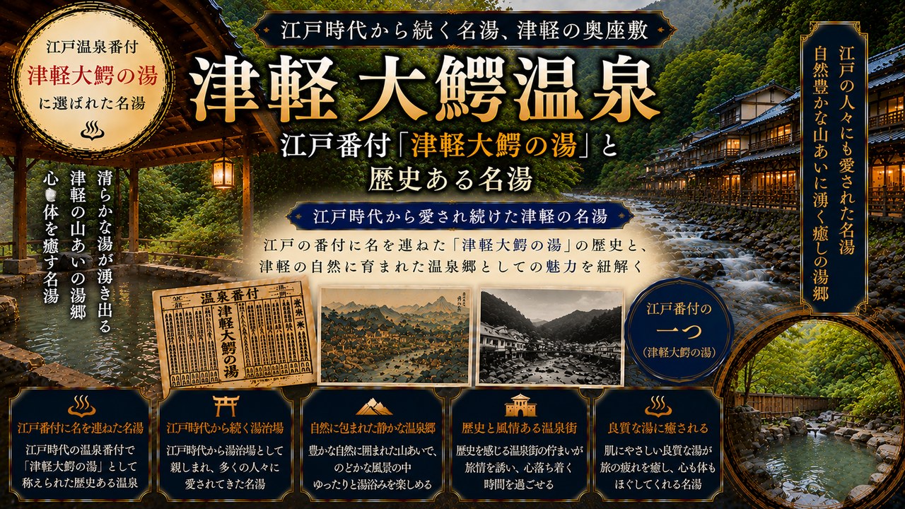 大鰐温泉ガイド｜江戸番付『津軽大鰐の湯』行司格・建久年間開湯の津軽の名湯