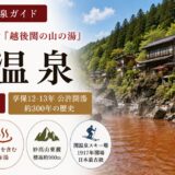 新潟・関温泉ガイド｜江戸番付『越後関の山の湯』東-前頭4段目×上杉謙信の隠し湯と享保12-13年公許の赤湯