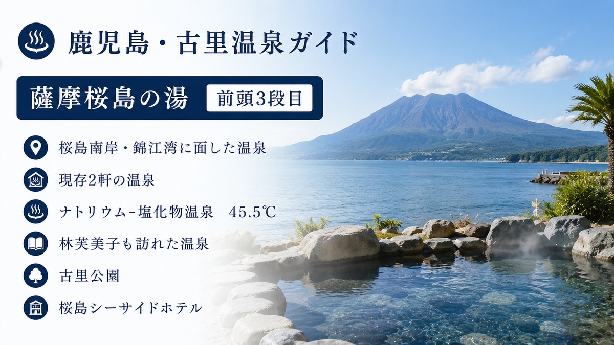 鹿児島・古里温泉ガイド｜江戸番付『薩摩桜島の湯』と林芙美子の故郷・錦江湾を望む南岸の湯