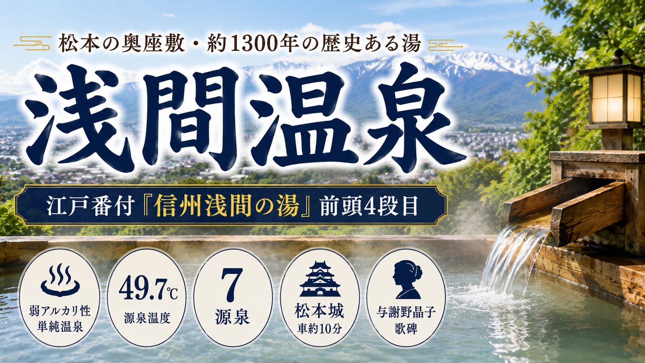 浅間温泉 松本の奥座敷・約1300年の歴史ある湯