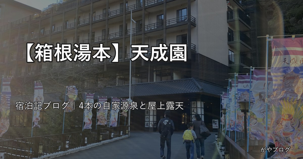 箱根湯本 天成園 宿泊記ブログ|4本の自家源泉と屋上露天(がや撮影の外観写真)